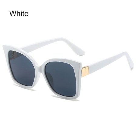 Cat Eye Solglasögon Oversized nyanser WHITE WHITE