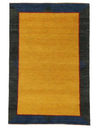 Anudada A Mano Gabbeh Rustic Alfombra 161X243 Persa De Lana Marrón/Negro