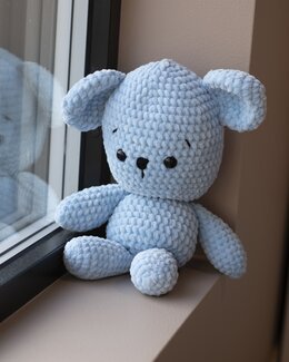 Hæklet bamse Basse - Gjestal Garn