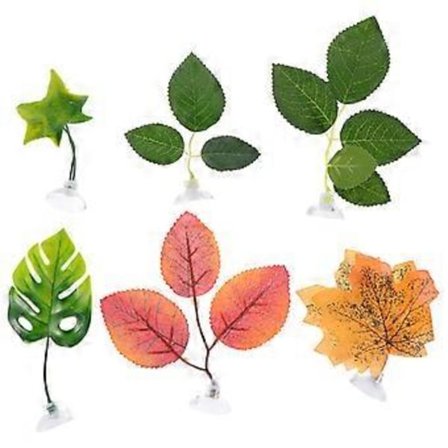 6 stk. Dekorative Betta-Hængekøjer Slidstærke Kunstige Blade Husholdnings Betta Blade