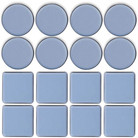 16 stk. Møbelglide Self-Adhesive Teflon Mat Teflon Glider Glid