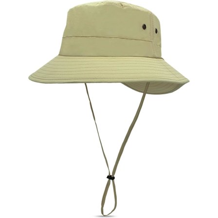 Dame Foldbar Solhat UPF 50+ Anti-UV Ferie Bjergbestigning Udendørs Vandafvisende Rejsehat Dame Solhat (Lyse khaki)