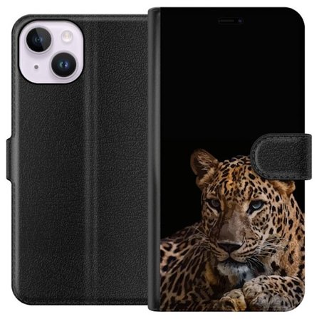 Kompatibelt Plånboksfodral till Apple Apple iPhone 15 Leopard
