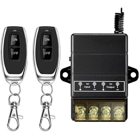 Langaton kauko-ohjainkytkin, DC 9V-75V RF-kauko-ohjainkytkin pumpun turvajärjestelmälle, oviverhoesteille
