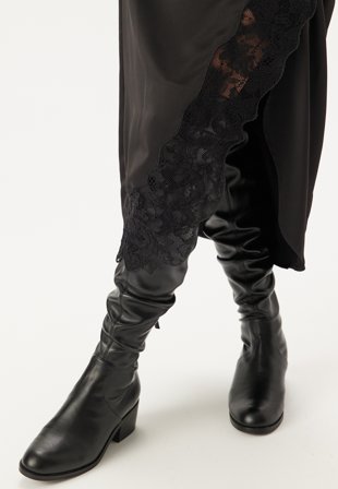 Steve Madden - Courtside Overknee Boots - Black Paris - Kläder - - Bubbleroom