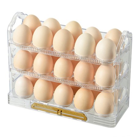 Ägghållare för kylskåp rymmer 30 antal ägg 3-lagers kylskåp Äggbehållare för kylskåpsdörr