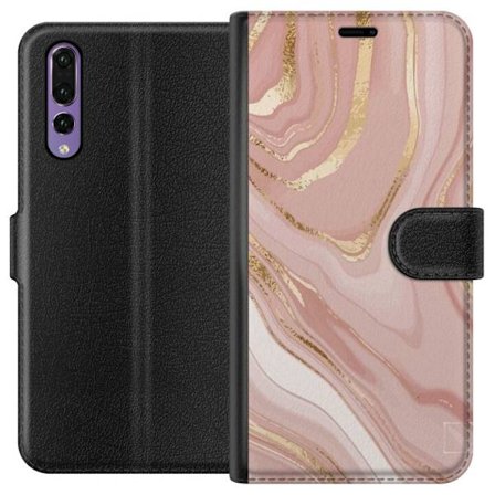 Kompatibelt Plånboksfodral till Huawei Huawei P20 Pro Marmor Rosa