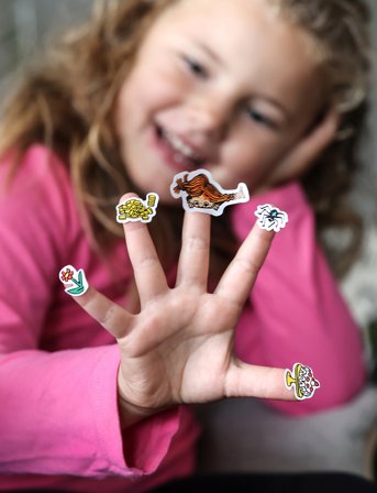 Pippi Langstrømpe Pippi Klistermärken - Multi/patterned - ONE SIZE