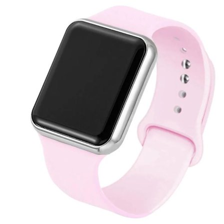 2021 Nya Sport Casual Herre Dame LED Klokke Rosa Nydelig Digital Barn Sport Armbåndsur Klokke bayan kol saat