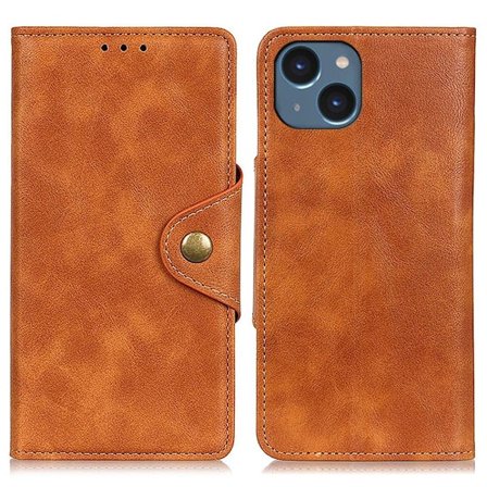 iPhone 15 Fodral Magnetisk Mässing Brun