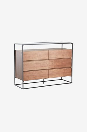 Jotex - Kommode 91,5x123,5 Cm Valnøttfinér - SVEG - Kjøp Kommoder hos Jotex