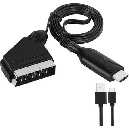 SCART till HDMI-omvandlare, SCART till HDMI-kabel, Allt-i-ett Scart till HDMI-omvandlare, 1080P/720P Video Audio-omvandlare