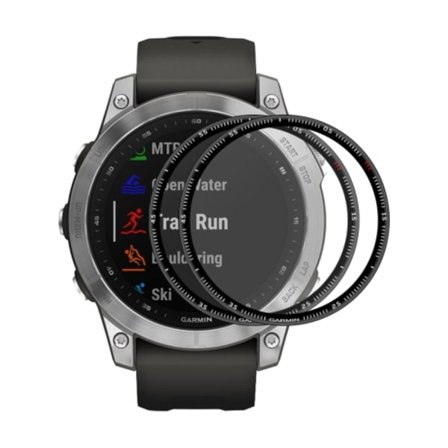 2 ST 3D Full täckning Soft PC Edge + PMMA HD skärmskyddsfilm för Garmin Fenix ​​7