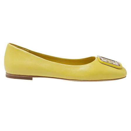 Tory Burch, Flat shoes Żółty, Kobieta, Rozmiar: 39 EU