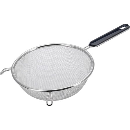 Household Sieve, Traditional, ø 18 cm, stainless steel/plastic, silver/black