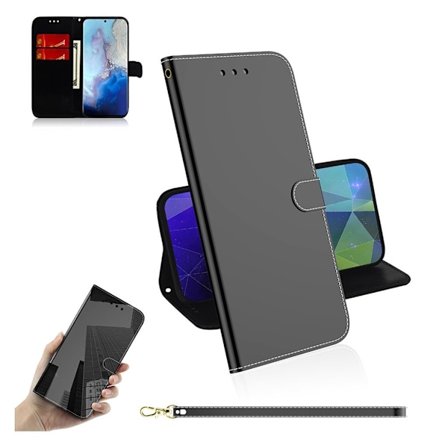 Mirror Samsung Galaxy S20 flip etui - Sort