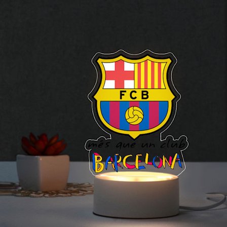 Ny Paris Saint-Germain/Real Madrid Fotballag Perifer Fan Suvenir Ornament Trefarget Ambient Lys Nattlys Ornament