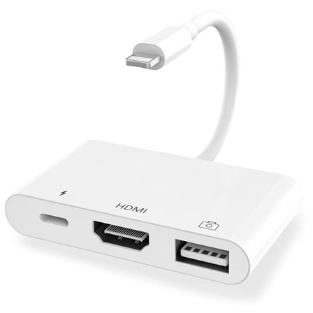 IOS Snabbladdning för Lightning till HD MI 4K 8K 1080P Upplösning Video OTG Digital Audio Jack AV HDTV Adapter Converter