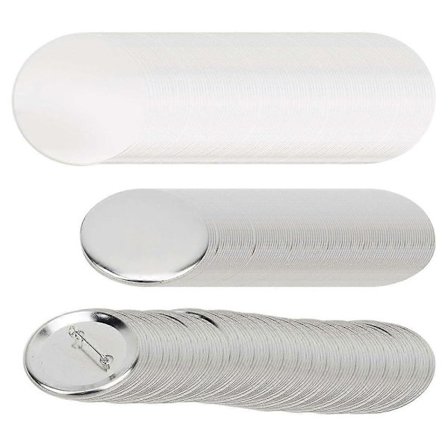 100 Set 37mm Märke Nål Knappdelar Märkestillverkningstillbehör DIY Hantverksmaterial