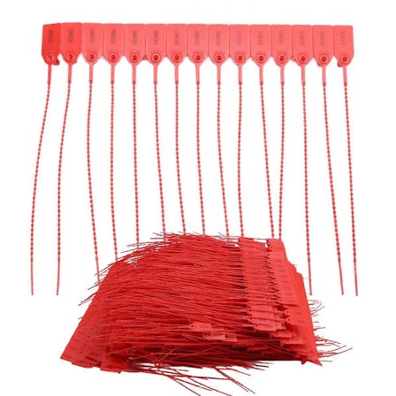 1000 stk. plastforseglingsetiketter for brannslukningsapparater, sikkerhetsmerker, nummererte strips La