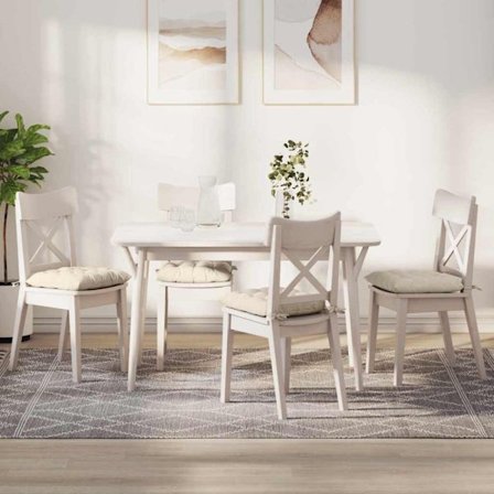 Sittkuddar 4 pcs Kräm 40 x 40 x 6 cm Kordread tyg