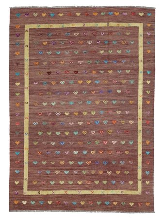 Handgewebt Kelim Nimbaft Teppich 256X342