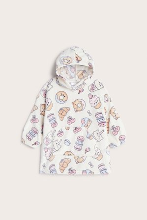 Kappahl | Kuviollinen fleecehuppari | Luonnonvalkoinen