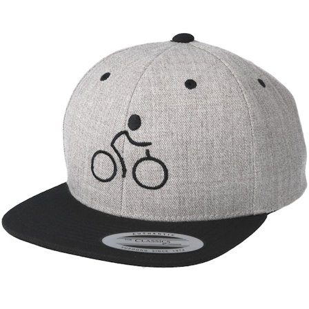 Bike Souls - Cinza snapback Boné - Bike Man Heather Grey/Black Snapback @ Hatstore