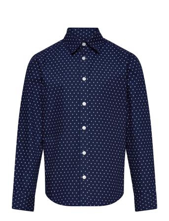 Jjjoe Print Shirt Ls Ss24 Jnr Blue Jack & J S