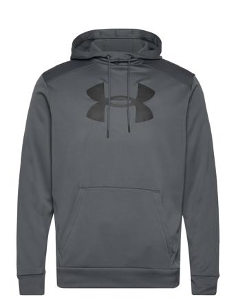 Ua Armour Fleece Big Logo Hd Hettegenser Genser Grå Under Armour*Betinget Tilbud