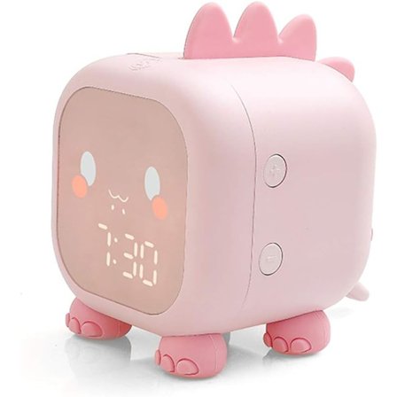 Vækkeur til Børn, Digital Vækkeur til Børneværelset, Sød Dino