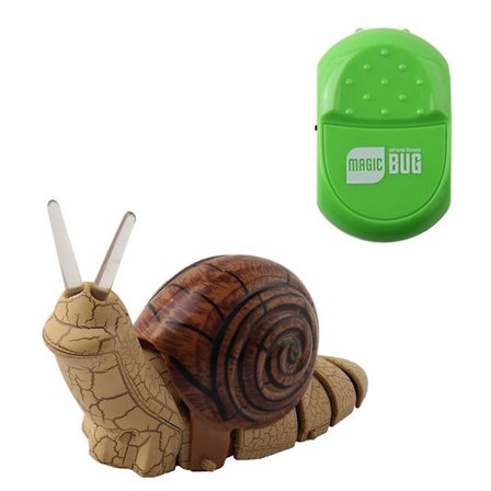 Fjernstyrt Falsk Snegle RC Leke Spøk Insekter Spøk Skummel Triks Bugs Khaki