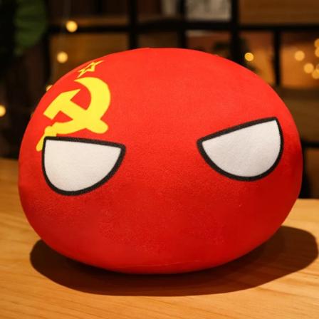 10 cm Söta Polandball Plyschleksaker Fyllda Mjuk Anime Country Ball Plyschkudde Cosplay National Flag Present för barn Soviet Union