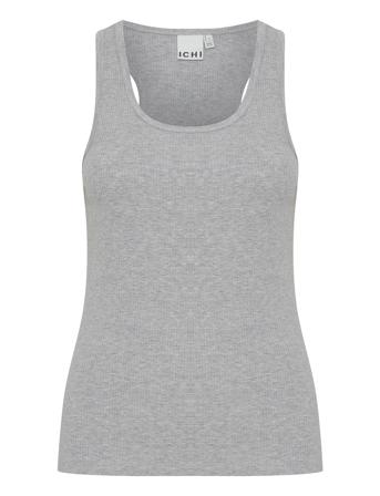 Ihpalmer Rib Box To Tops T-shirts & Tops Sleeveless Grey ICHI