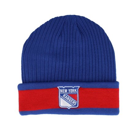 Fanatics - Azul cuff Beanie - New York Rangers Beanie Deep Royal/Red Cuff @ Hatstore