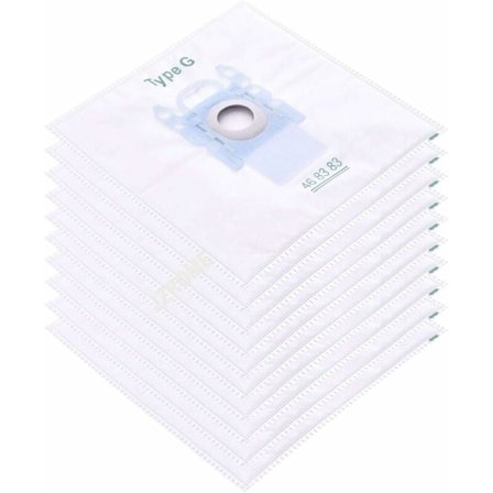 Dammsugarpåse i mikrofiber, lågt motstånd, kompatibel med Bosch Siemens-modeller, förbättrad filterprestanda, säker kassering, 10 stycken