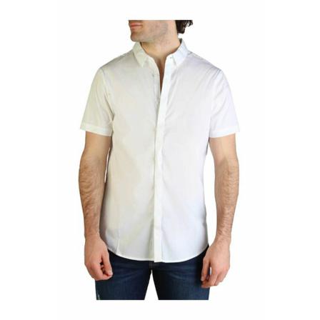 Armani Exchange, Short Sleeve Shirts Wit, Heren, Maat:M