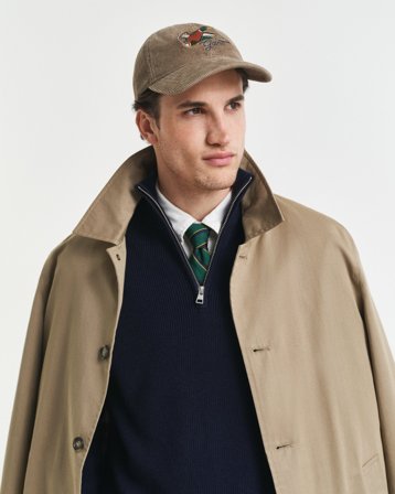 GANT Herren Gewaschenes Cap aus Cord mit Stickerei (ONE SIZE) Beige