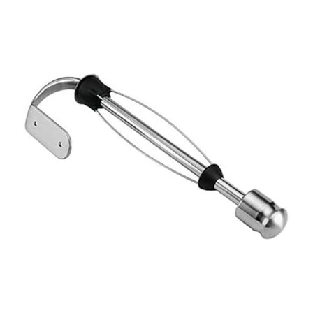 Väggmonterad hushållspappershållare med rivfunktion, patenterad design, rund finish, 35,5 cm, borstad silvermetallic finish.