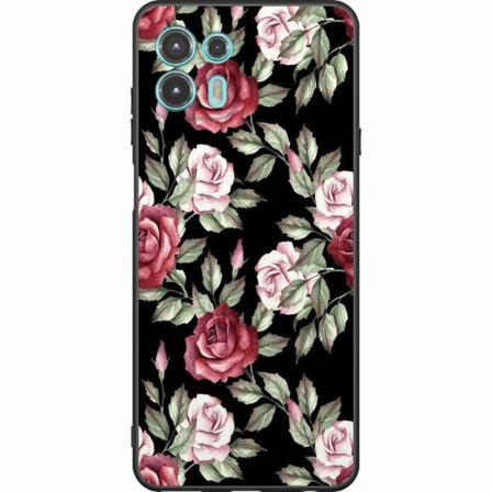 Motorola Edge 20 Lite Svart Skal Blommor