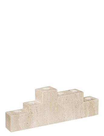 Mette Ditmer Step Candleholder - Beige - W4.5X L32X H11.5CM