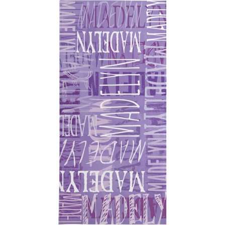 Låt oss skapa minnen - Personlig strandhandduk - Anpassad bomulls-/polyesterblandning poolhandduk - Lila - Anpassa med ditt namn