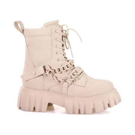 Buffalo, Lace-up Boots Beżowy, Kobieta, Rozmiar: 38 EU