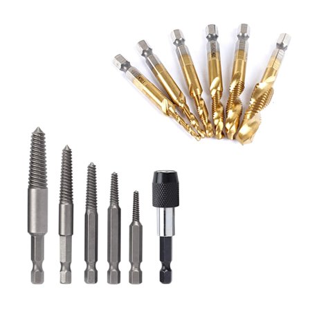 15 st Skruvutdragare Set för trasiga skruvar Borr för trasiga utdragare