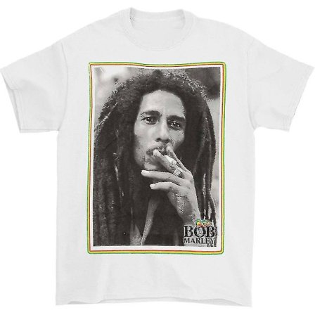 Bob Marley Rasta Border Smoke T-paita Vaatteet