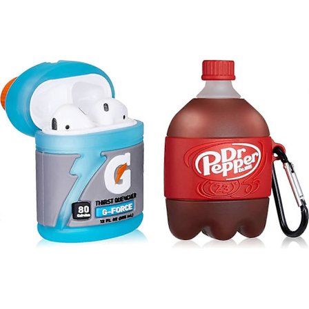 Silikonfodral för Airpod 1/2 - Söt 3D-tecknad film, Unik, Mjuk, Rolig, Trendig, Snygg Design, Kvinnor, Flickor, Pojkar, Tonåringar