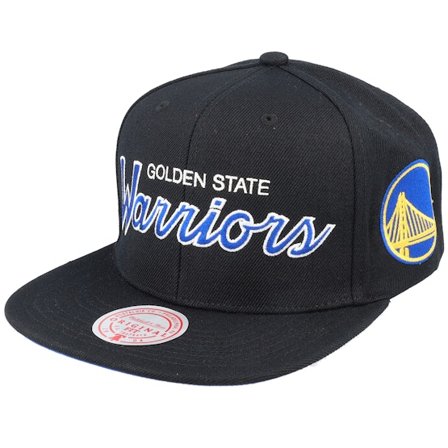Mitchell & Ness - Golden State Warriors Team Script 2.0 Black Snapback Snapback Black Cap - NBA @ Hatstore