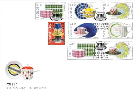 Sverige - Porcelænsmønstre - Førstedagskuvert