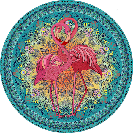 1000 Bitar Djurpussel Runda Pussel