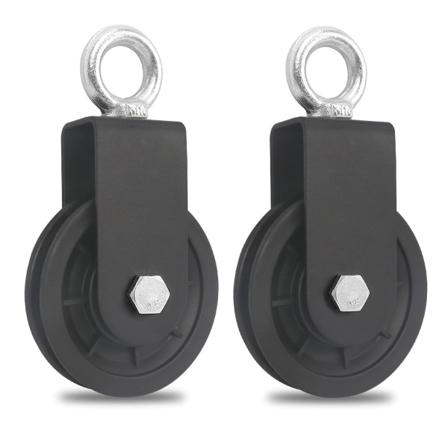 90 MM kaapelipyörä, kuntoilupyörä, DIY-lisävaruste nostopyörä vaijerille, kuorma 160 kg (2 kpl)